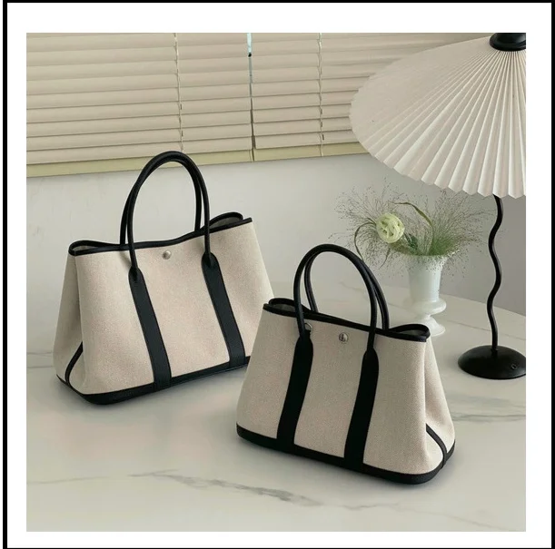 2024 neue kopf schicht rindsleder garten leinwand große kapazität Tongle freizeit handtasche schulter umhängetasche_voghion.com