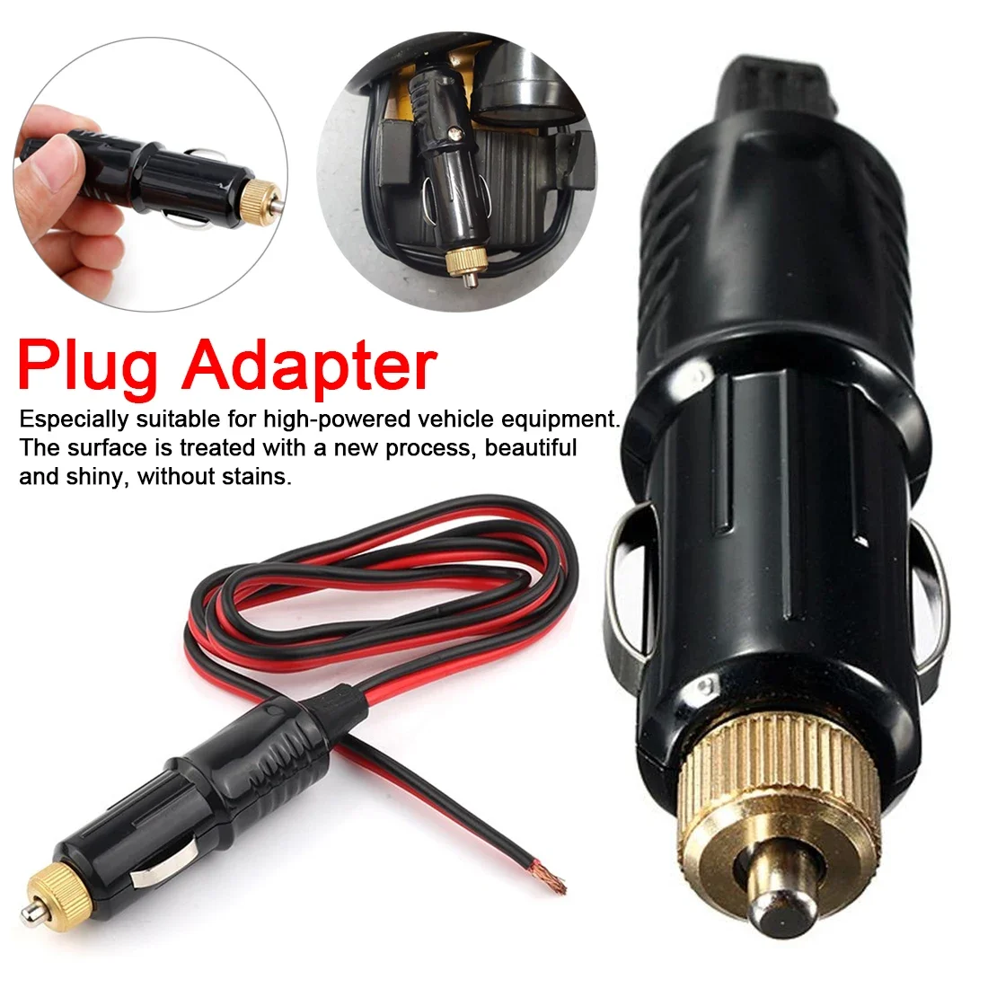 New 12/24V 180W Replacement Car Cigarette Lighter Power Plug DC Adapter Charger 6