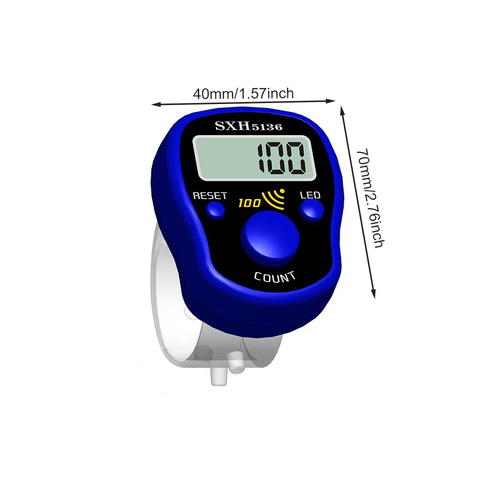 Mini Finger Counter LCD Electric Digital Display with Light Tally Counter Stitch Marker Sewing Knitting Weave Buddha Pray Soccer hand tally counter,electronic counter