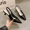 Women Slingback High Heel Luxury Sandals New Woman Fashion Designer Pointed Toe Sexy Pumps for Female Footwear Zapatos Mujer 1