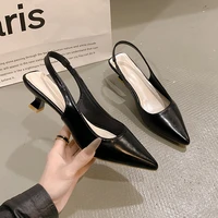 Women Slingback High Heel Luxury Sandals New Woman Fashion Designer Pointed Toe Sexy Pumps for Female Footwear Zapatos Mujer 1