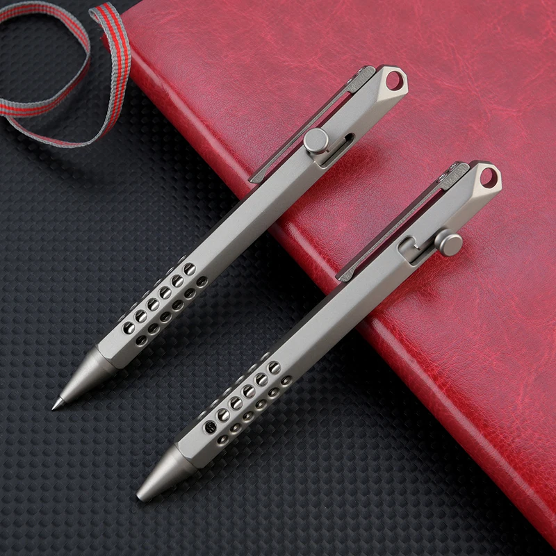 Stylo tactique Hexagonal en alliage de titane, stylo d'écriture multifonctionnel pour Signature, brise-vitre d'urgence, papeterie de bureau pour étudiants