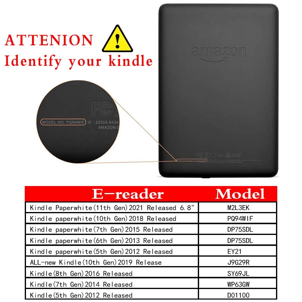 Leather Tablet Stand Case for Kindle Paperwhite 5/Paperwhite 1 2 3 4/Kindle 8th Gen/Kindle 10th Gen Picture Series Protect Cover