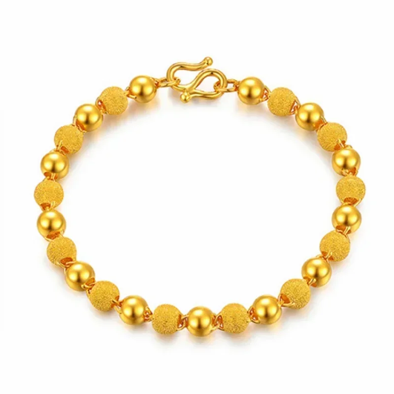 

Gold Store Same Gold Bracelet Women's 9999 Real Gold Bracelet Transfer Beads Real Gold Bracelet Adjustable Gold Bracelet