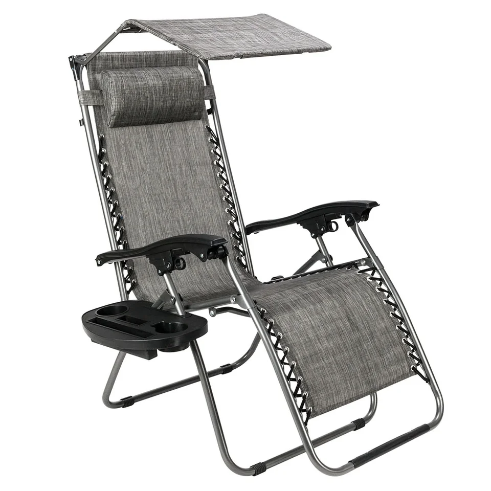 Enhanced Zero Gravity Lounge Chair with Awning