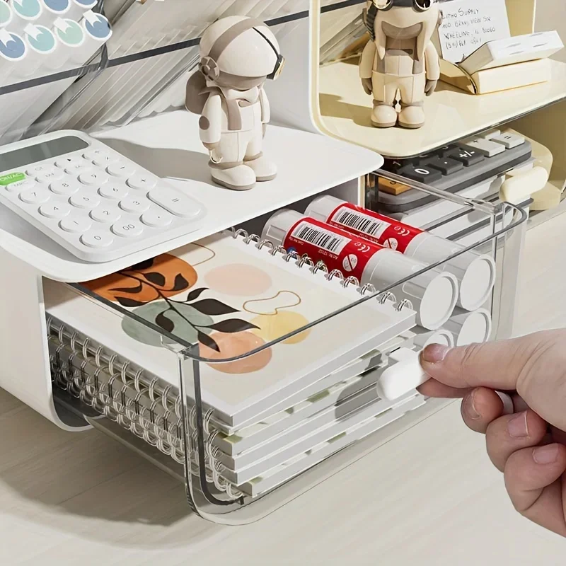 1Pc Slant insertion pen holder, student desk, stationery storage box, large capacity office desk, miscellaneous storage rack