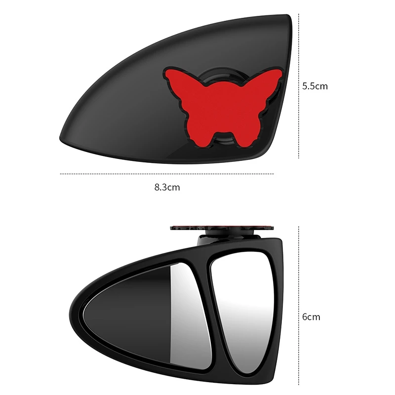 

3 in 1 360 Degree Rotation Three Sided Blind Spot Mirror Reversing Parking Auxiliary Blind Spot Convex Mirror Right