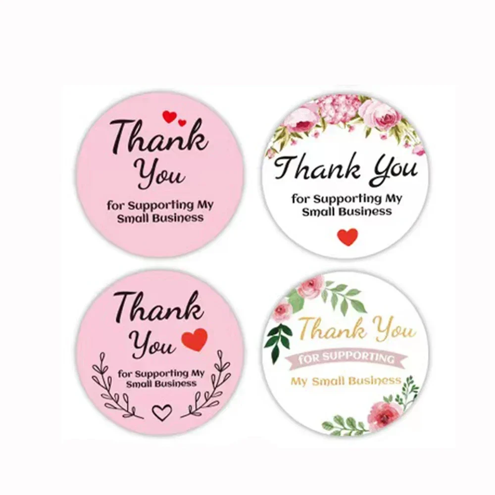 Thank You Stickers 50-500pcs Round Thank You Stickers for Envelope Seal Labels Gift Packaging decor Birthday Party Scrapbooking Stationery Sticker