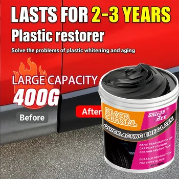 [All-in-One Repair Cream] All-in-One Plastic & Rubber Repair Cream - Instant Black Restoration, Scratch Remover & Anti-Aging For 1