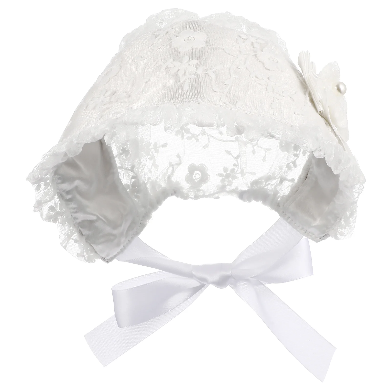 

Galpada Bonnet Summer Hat Baby Bonnets Lace Cap Sun Hat Christening Hat Princess Hat Infant Boy Girls Aged From 0-2 Baby