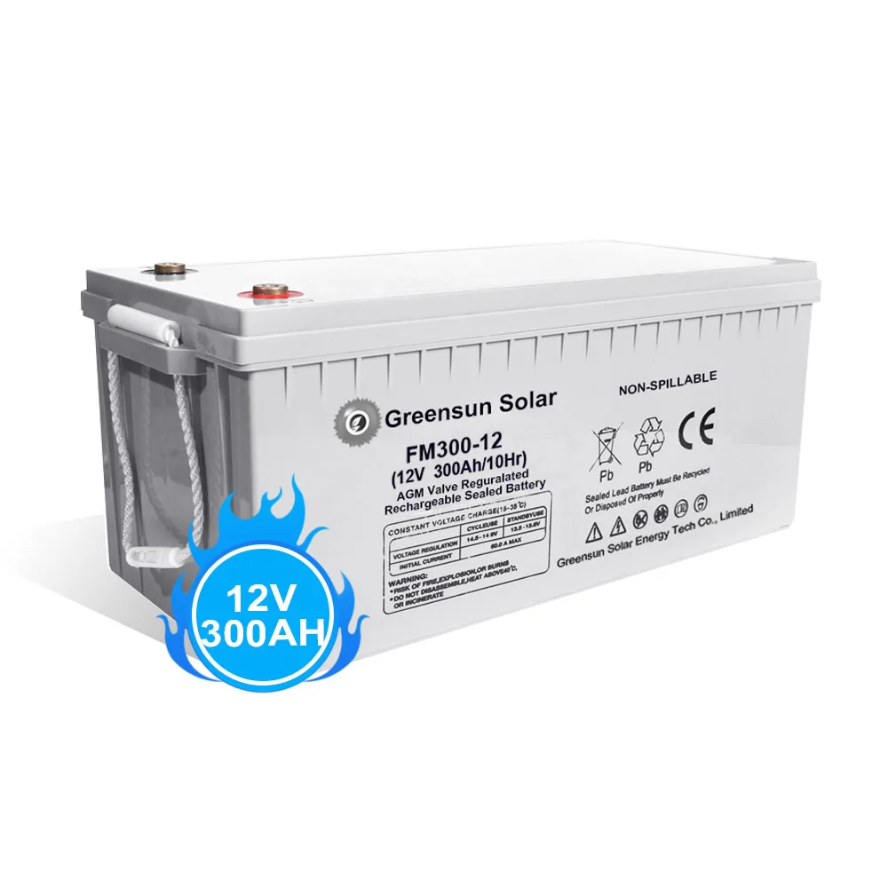 Batteria Del Sistema Solare 12V 300Ah 200Ah 100Ah 80Ah Batteria Al Piombo Agm/Gel Batteria Del Motociclo
