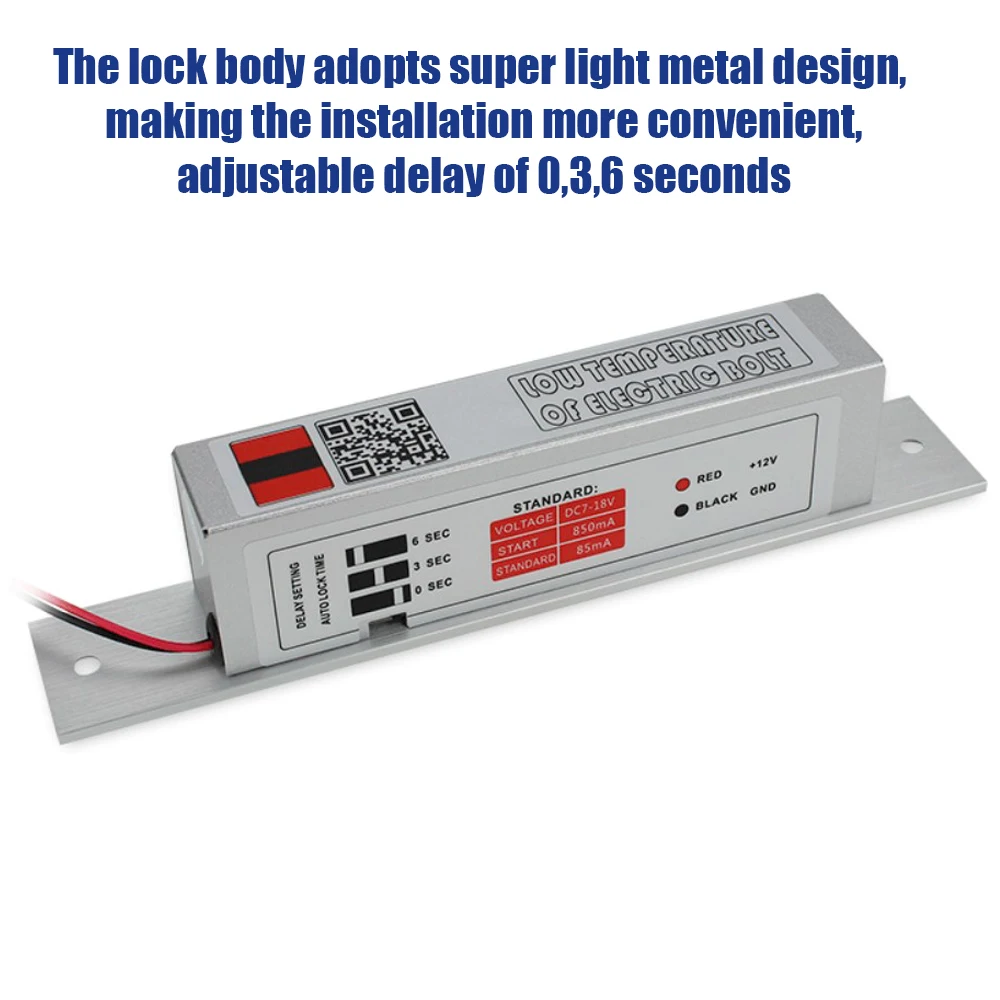 

Замок дверной электрический врезной, 12 В постоянного тока, для системы контроля доступа