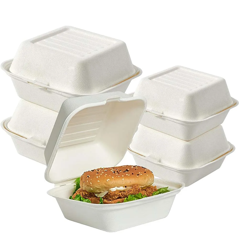 Clamshell Take Out Food Containers, [9 * 6 75-Pack] Disposable to