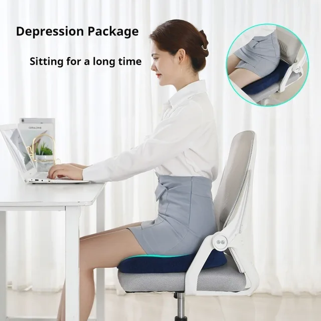 Ergonomic Memory Foam Office Cushion Anti Hemorrhoid Cushion Chair Cushion Tailbone Pillow Car Office Seat Cushion 3