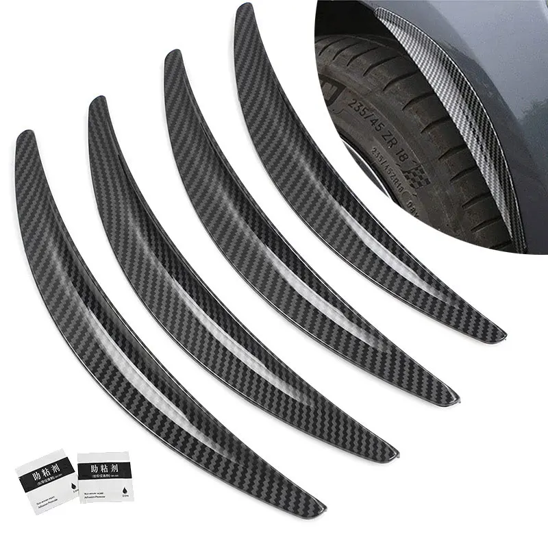 4 Pz/Set Car Wheel Sopracciglio Arch Trim Side Fender Flare Strip Per Tesla Model 3 Wheel Invisible Fender Leaf Plate Car Sticker