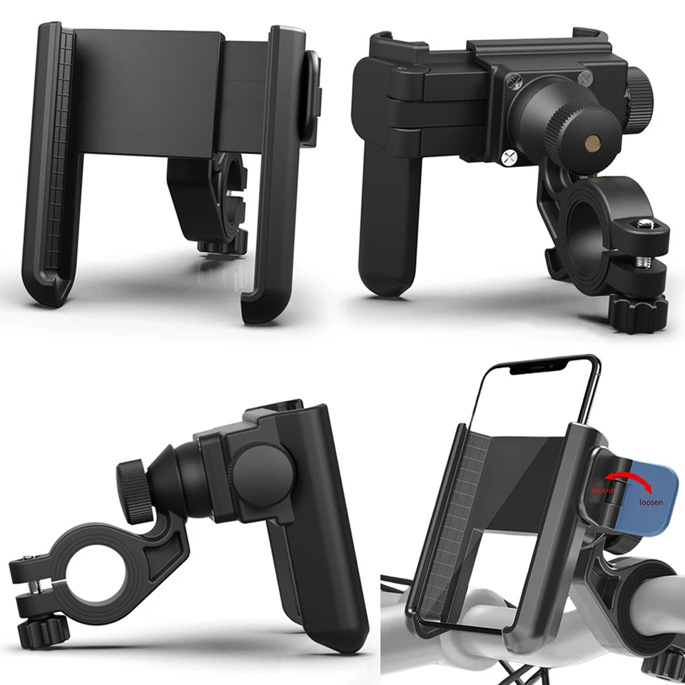 Universal Bike Phone Holder with Shockproof Design