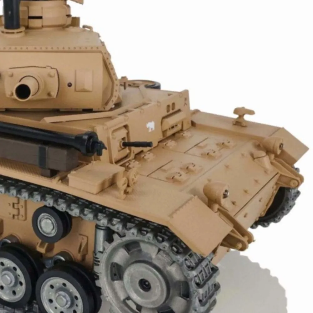 헹롱 1/16 7.0 커스텀 팬저 III H RTR RC 탱크 3849 메탈 트랙 휠 무선 조종 차량 TH17369