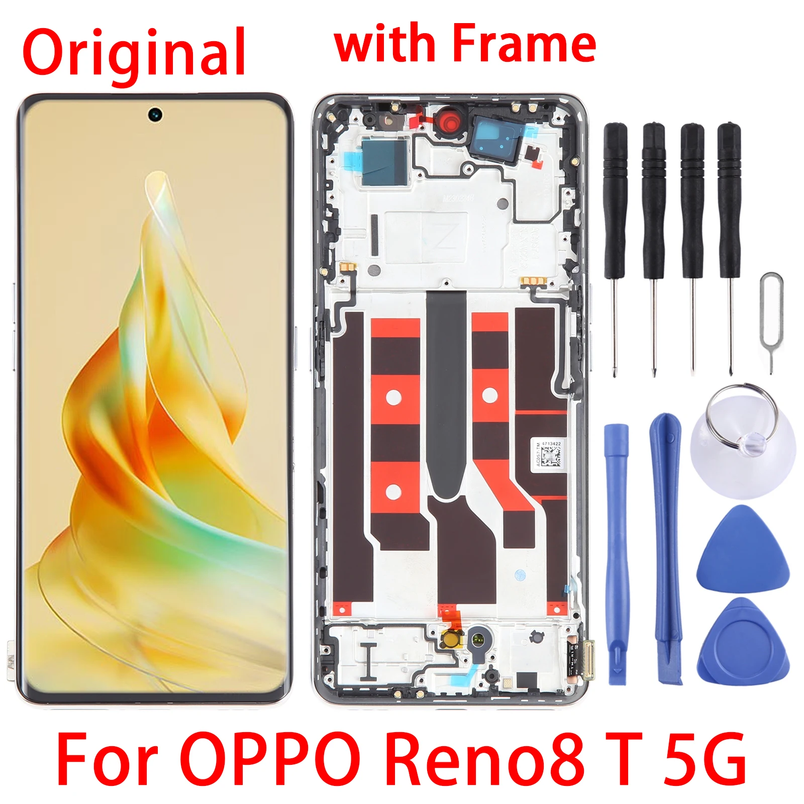 

Original LCD Screen For OPPO Reno8 T 5G Digitizer Full Assembly with Frame