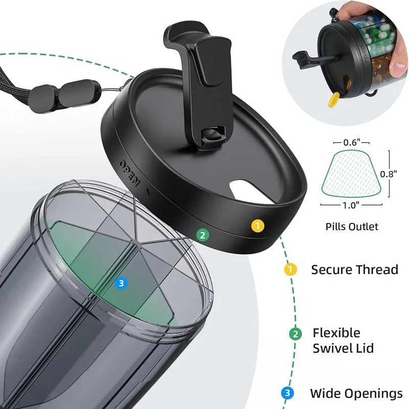 Transparent Sealed Storage Jar - Moisture-Proof Home Organizer for Convenient and Practical Use - Ideal for Medications