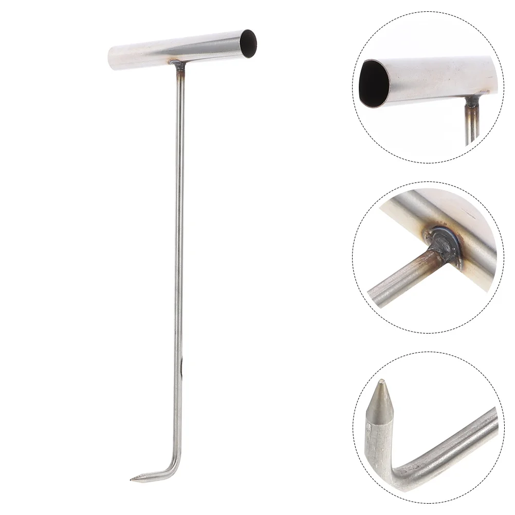 

Manhole Cover Hook Plumbing Hand Tools Post Puller Ceiling Pick Stainless Steel Utility