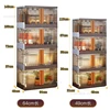 Double-door Kitchen Cabinet Home Kitchen Furniture Multi-functional Folding Storage Cabinet Living Room Snack Storage Box C 5