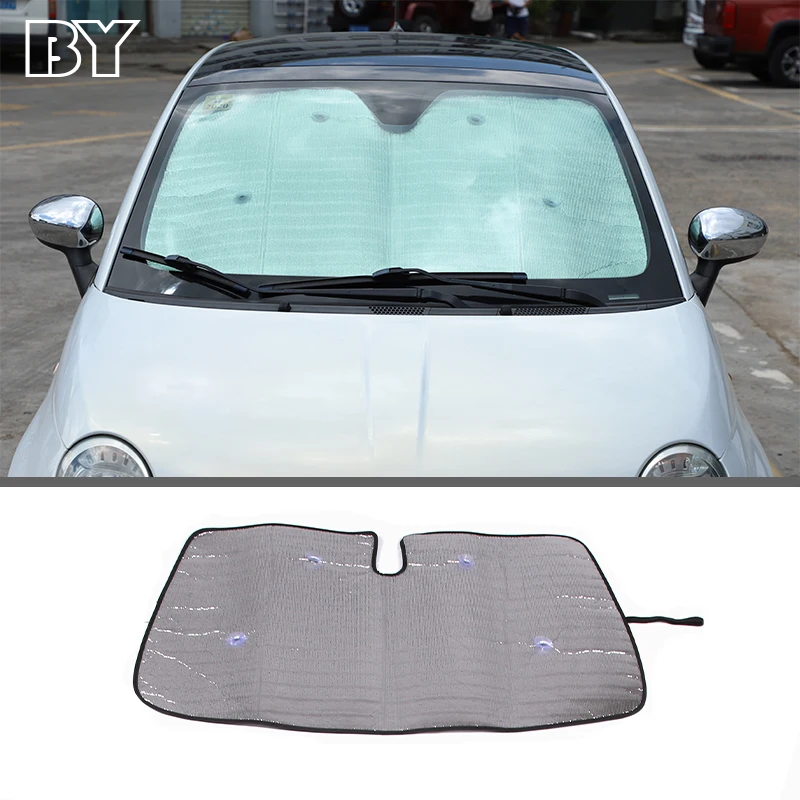 Couverture de pare-soleil de voiture pour Fiat 500 Panda Punto Bravo Tipo  Abarth Freemont Seicento, accessoires automobiles, réflecteur UV -  AliExpress