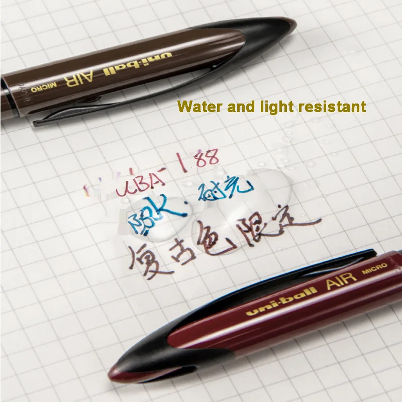Uniball Calligraphy Brush Advanced Free Ink Control Gel Pen, UBA 188 Air Sign Pens for Fast Writing Handwriting Practicing Draft 6