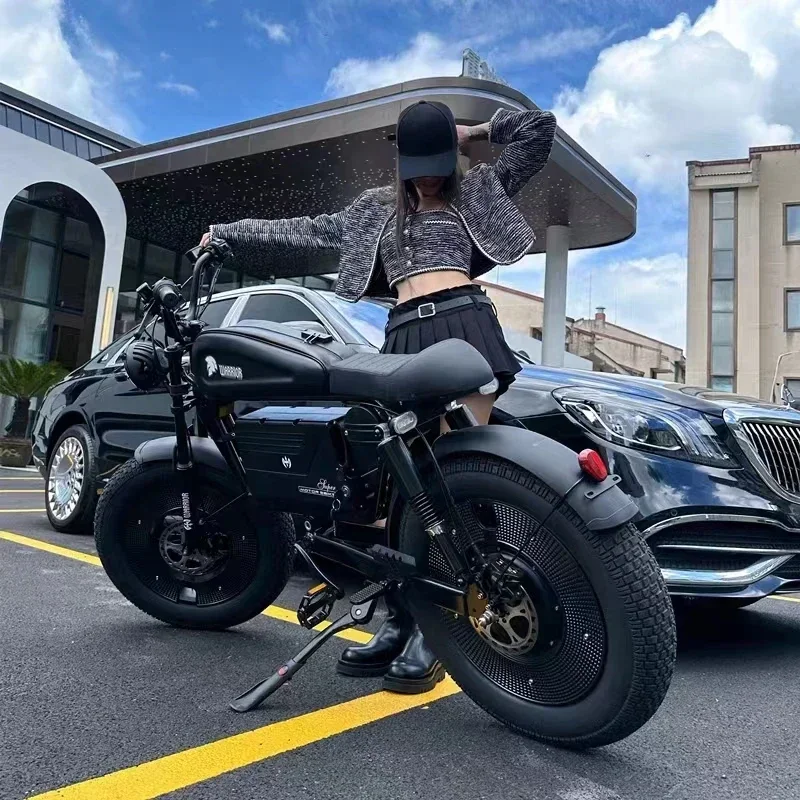 Electric Bicycle Hydraulic brake 1500W Motorbikes 60AH Ebike Adult Road Electric Bicycle 20 inch Off-road Fat Tyre tandem bicycle
