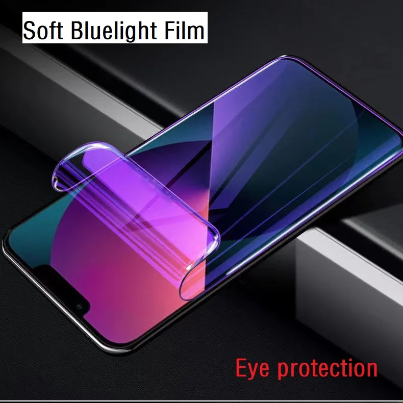 Full Cover Anti blue Light Hydrogel Film for iPhone 12 13 Mini 11 Pro