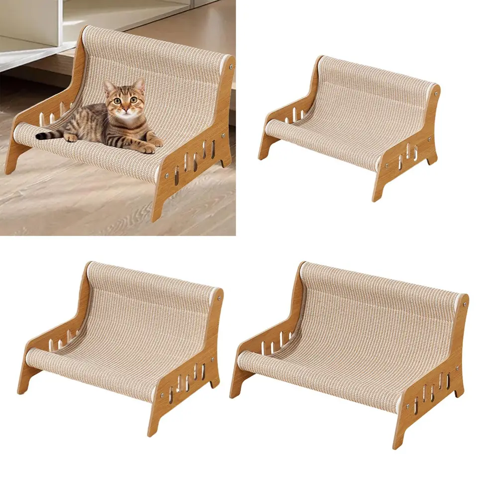 Kattenstoel, balkon, Cat Lounge Chair, sisal kattenstoel, kattenhangmatten bed, verstelbare kattenhangmat voor konijnen, huiskatten, puppy's, draagvermogen 10 kg