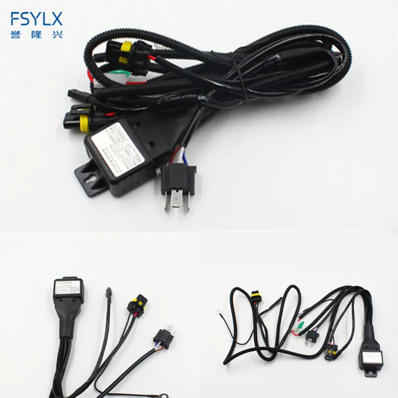 12V 35W 55W 75W HID Bi xenon H4 Wire Harness Controller For Car Headlight Retrofit connect hid bixenon projector lens