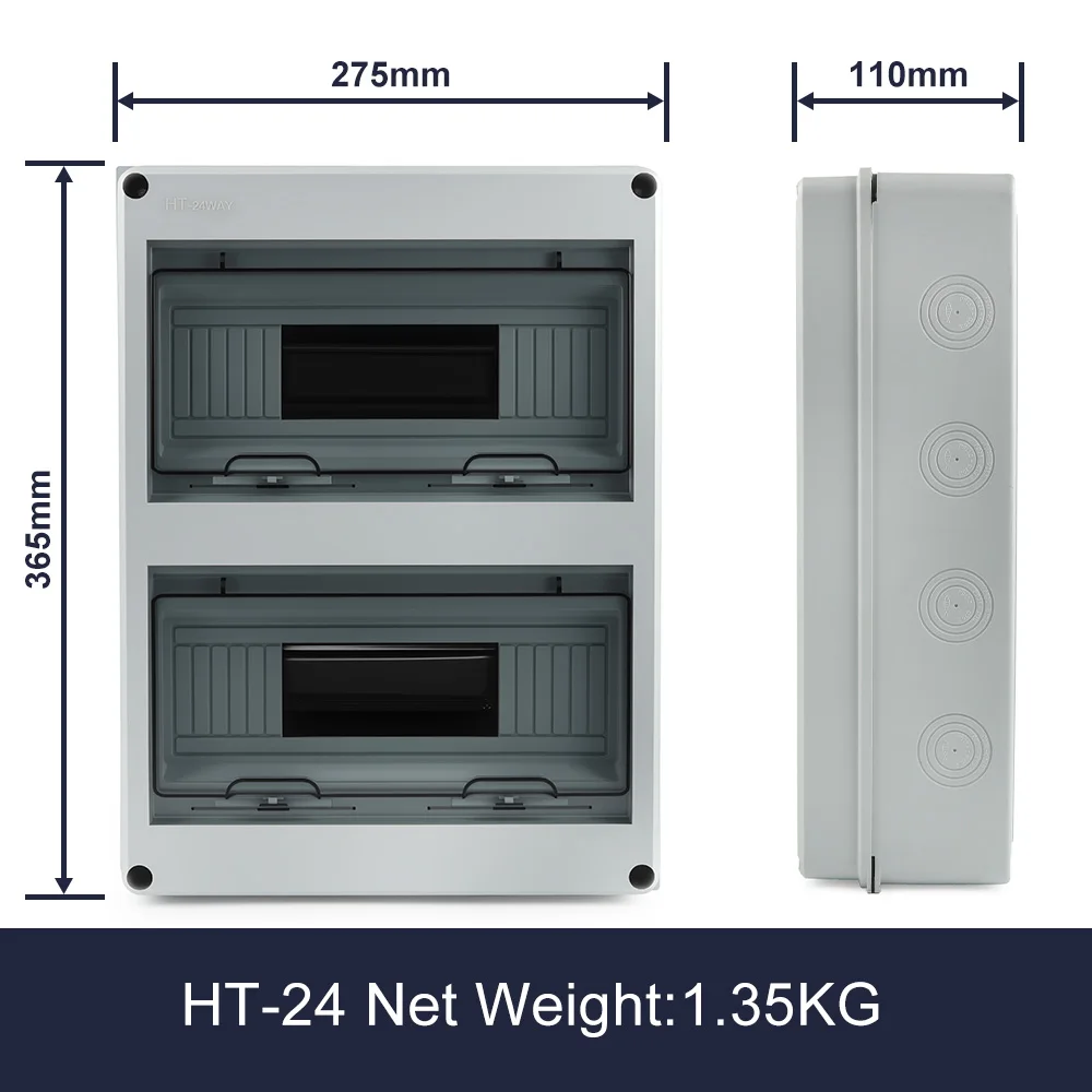 Outdoor Waterproof Electrical Enclosure Box, IP65-Rated, Durable ABS Plastic