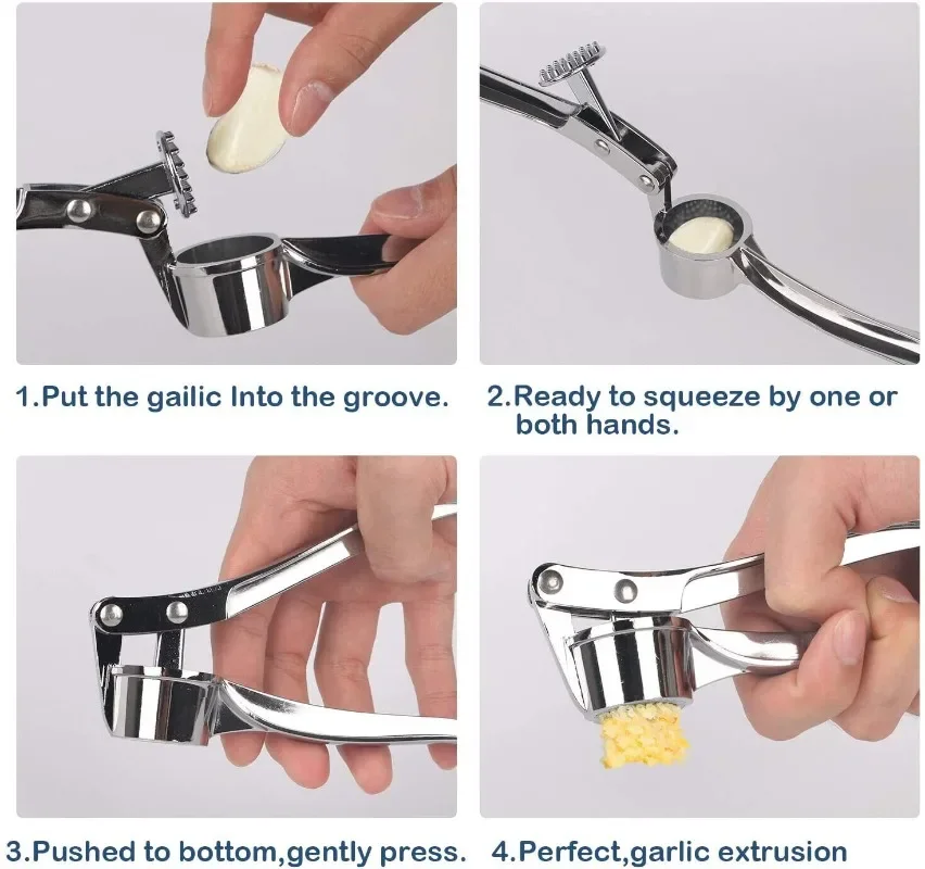 Imitating Stainless Steel Garlic Press Crusher Kitchen Cooking Vegetables Ginger Squeezer Masher Handheld Ginger Mincer Tools garlic press