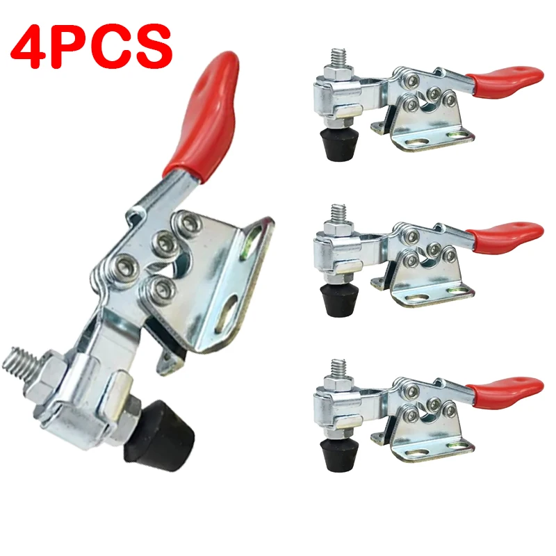 Woodworking Clamp 4PCS Horizontal Quick Clamp Workholding Clamp Chuck GH-201 Engraving Machine Compressor 27KG Vertical Toggle