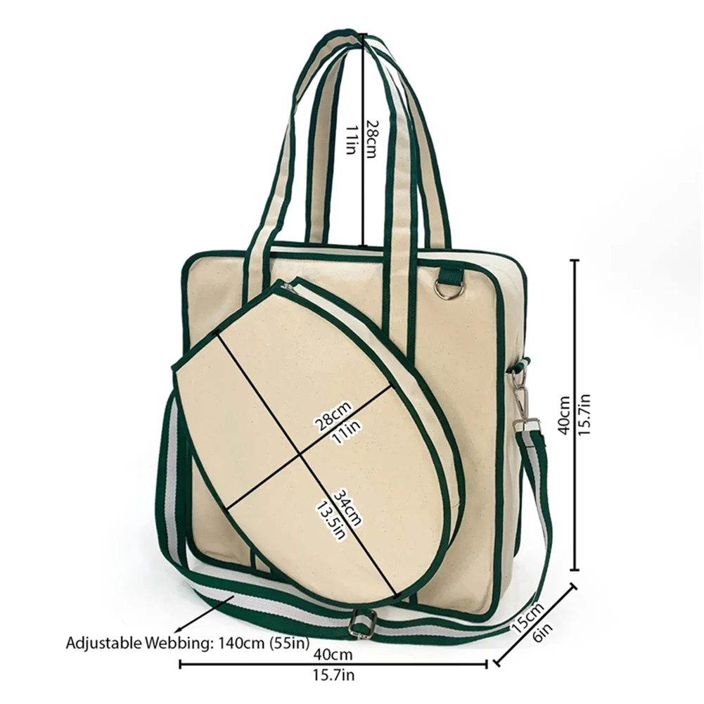 Tennis Racket Bag Large Tennis Racket Shoulder Bag Waterproof Sports Handbag Pickleball Bag for Men and Women 6