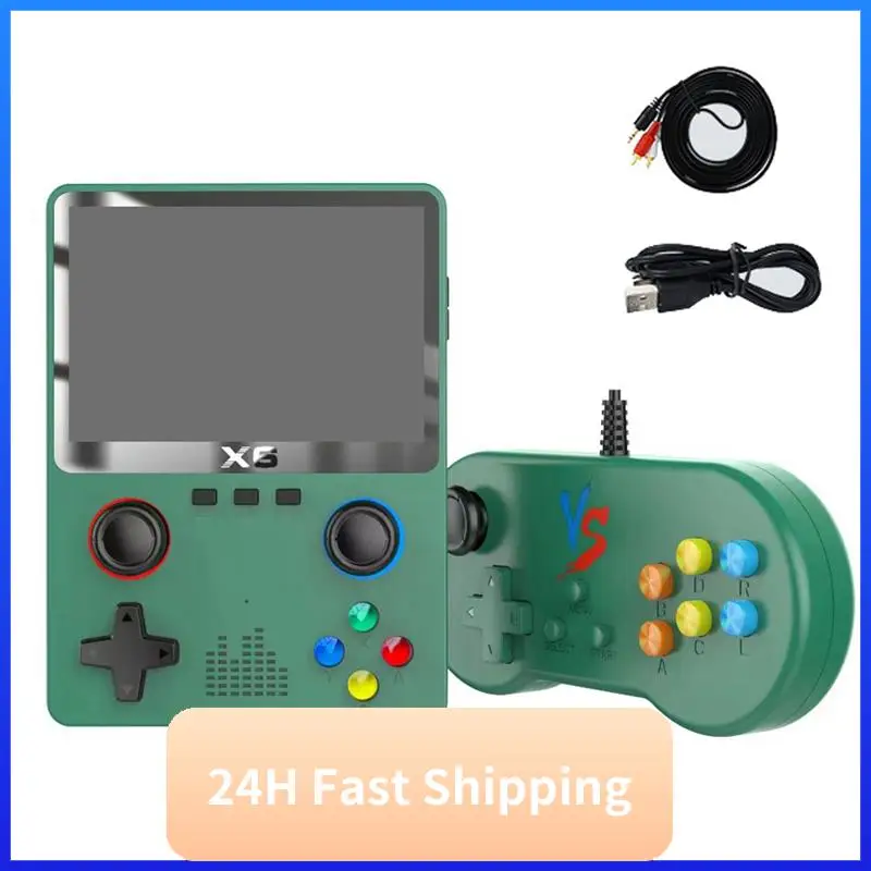 T30C New Two Person Version X6 Handheld Game Player 3.5Inch IPS Screen 11 Simulators GBA Portable Console Gifts For Kids
