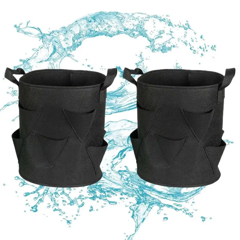 

Strawberry Tower 10 Gallon Strawberry Pots Multi Function Hanging Strawberry Grow Bag Breathable Cloth for Tomato Hot Peppers