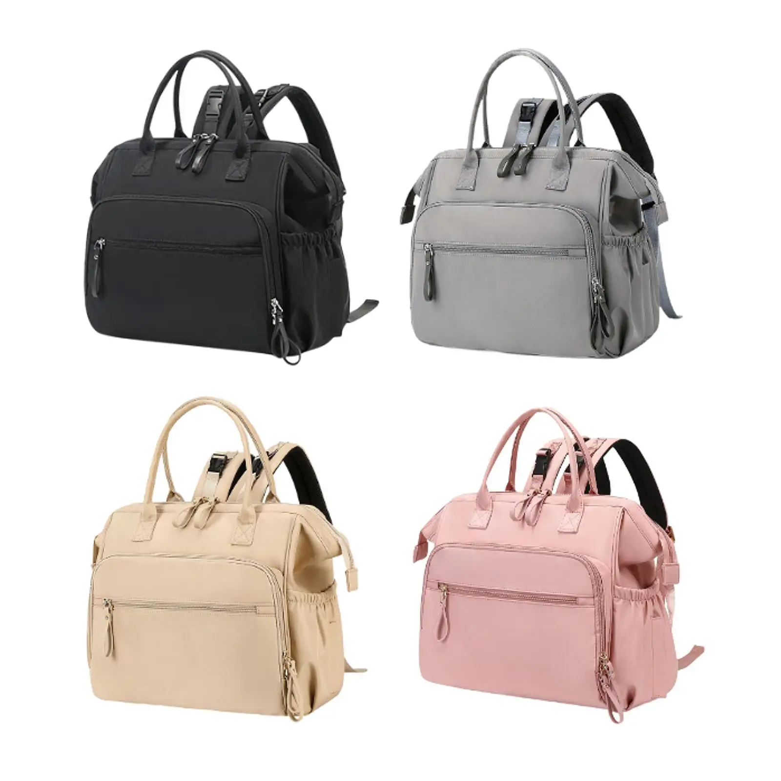 Travel Diaper Tote Large Capacity for Mummy Wide Open Top Baby Diaper Bag