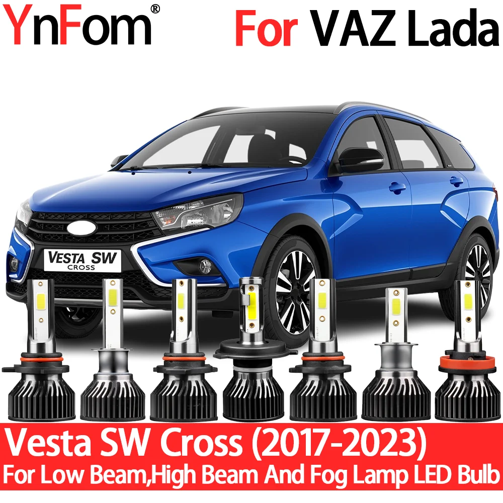 

YnFom For VAZ Lada Vesta SW Cross 2017-2023 Special LED Headlight Bulbs Kit For Low Beam,High Beam,Fog Lamp,Car Accessorie