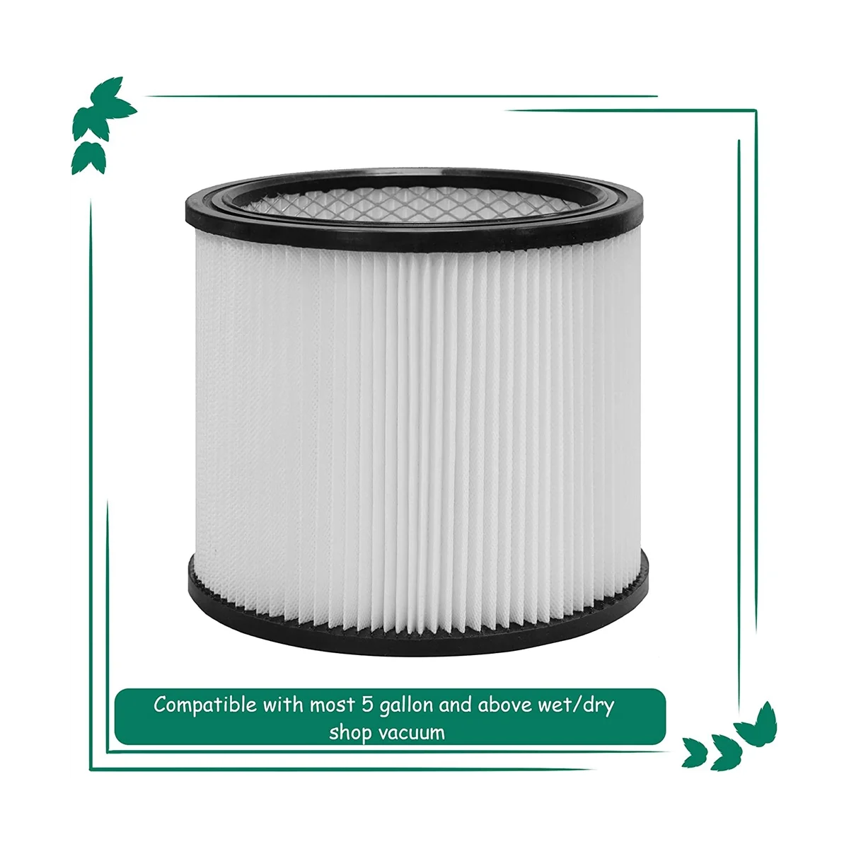 90304 Replacement Filter with Lid, Compatible for 90304, 90350, 90333,5 Gallon Up Wet/Dry Vacuum Cleaners