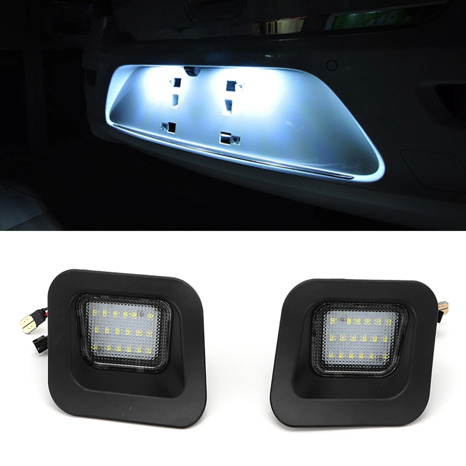 7000K LED 번호판 램프 디코더 포함 1500 2500 3500 03-18 번호판 램프 번호판 전구에 적합