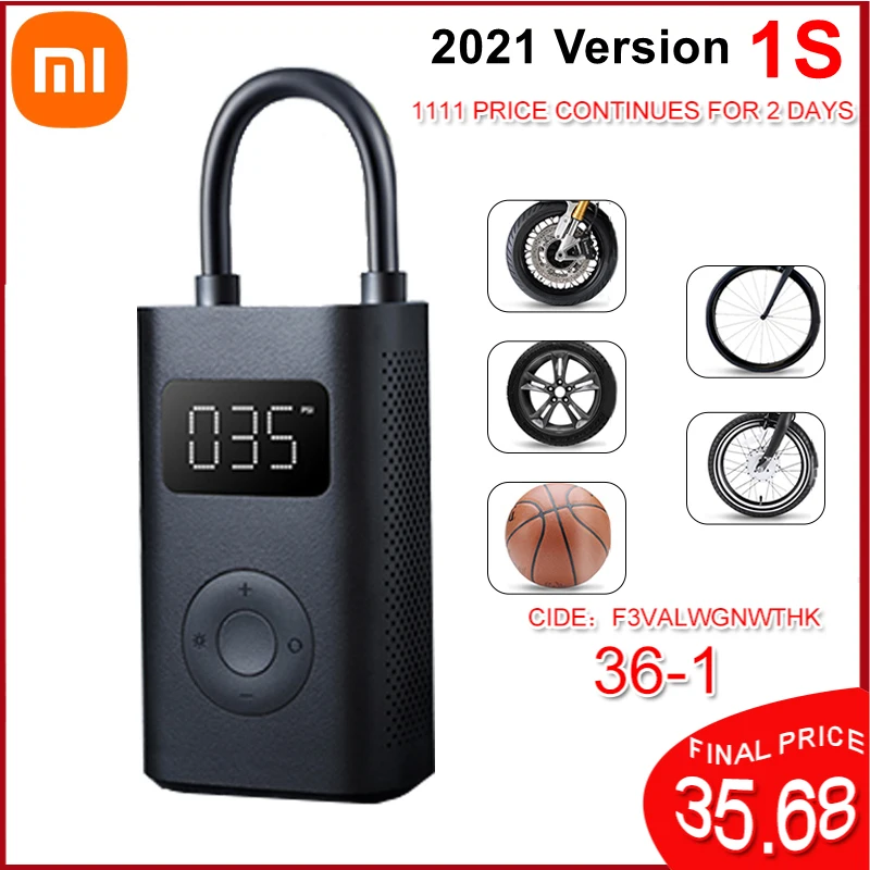 Цифровой насос для шин Xiaomi Mijia портативный автомобильный воздушный компрессор