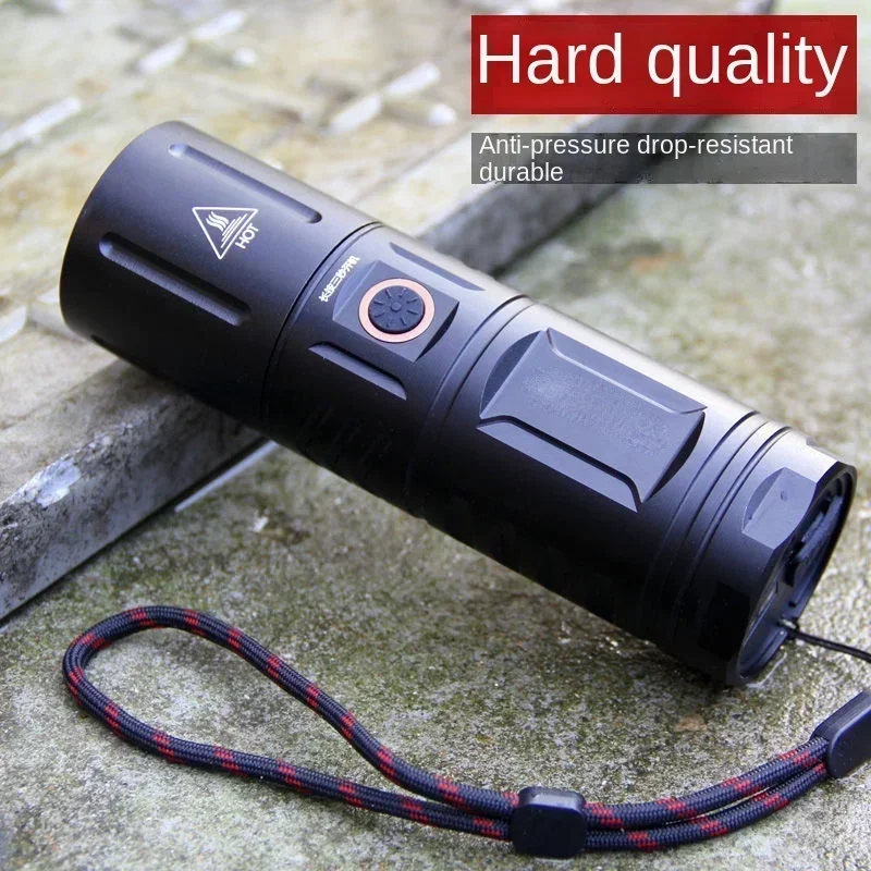 USB 충전식 초강력 조명 램프, T40 LED 손전등, 고출력 랜턴, 내장 3*18650 리튬 배터리
