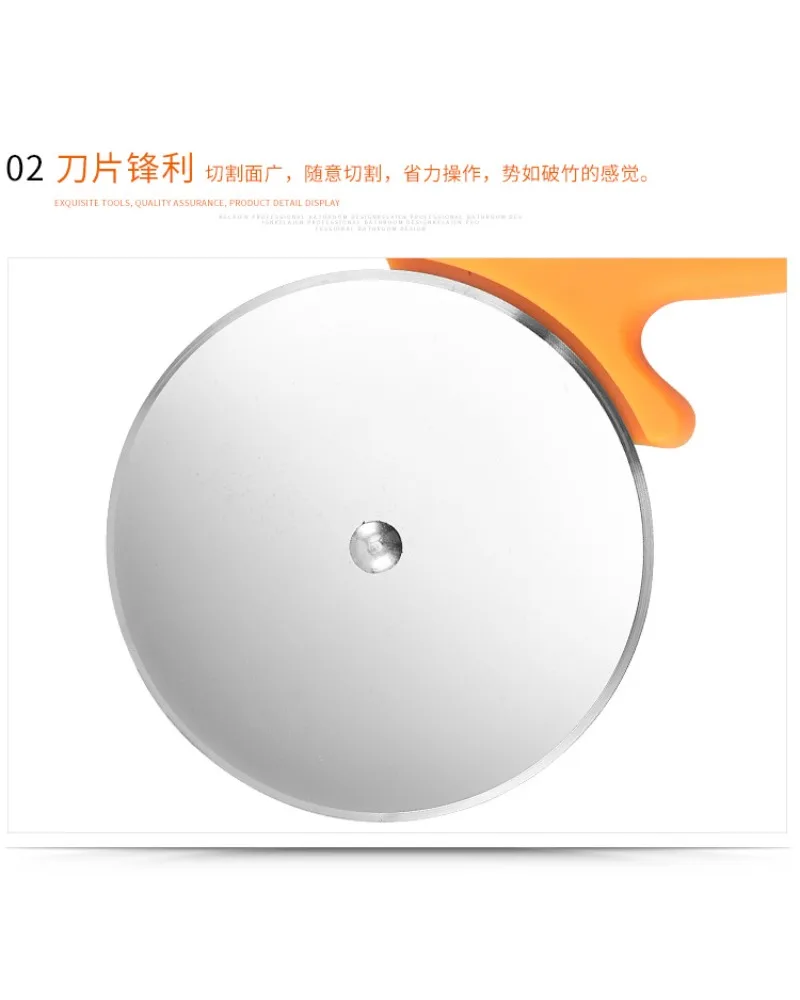 HRoller pizza cutter made of stainless steel with protective cover for easy cleaning