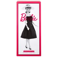 Original Retro Barbie Signature 1962, réplica clásica de muñecas, vestido negro de princesa, juguetes corporales de piedra de seda para niñas, colección especial - Imagen 4