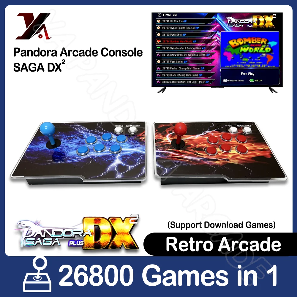 판도라 사가 DX2 박스 아케이드 게임기, 1 아케이드 게임 콘솔, 720HD 출력 레트로 게임기, 26800 게임