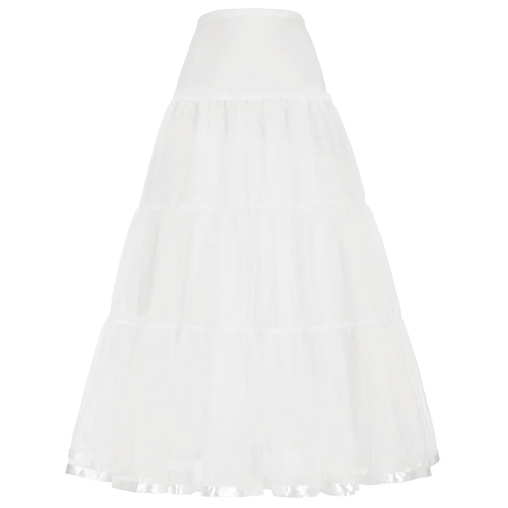 39 Inches Long Plus Size Wedding Petticoat Slips Vintage Wedding Bridal Crinoline for Dresses Underskirt Rockabilly Tutu