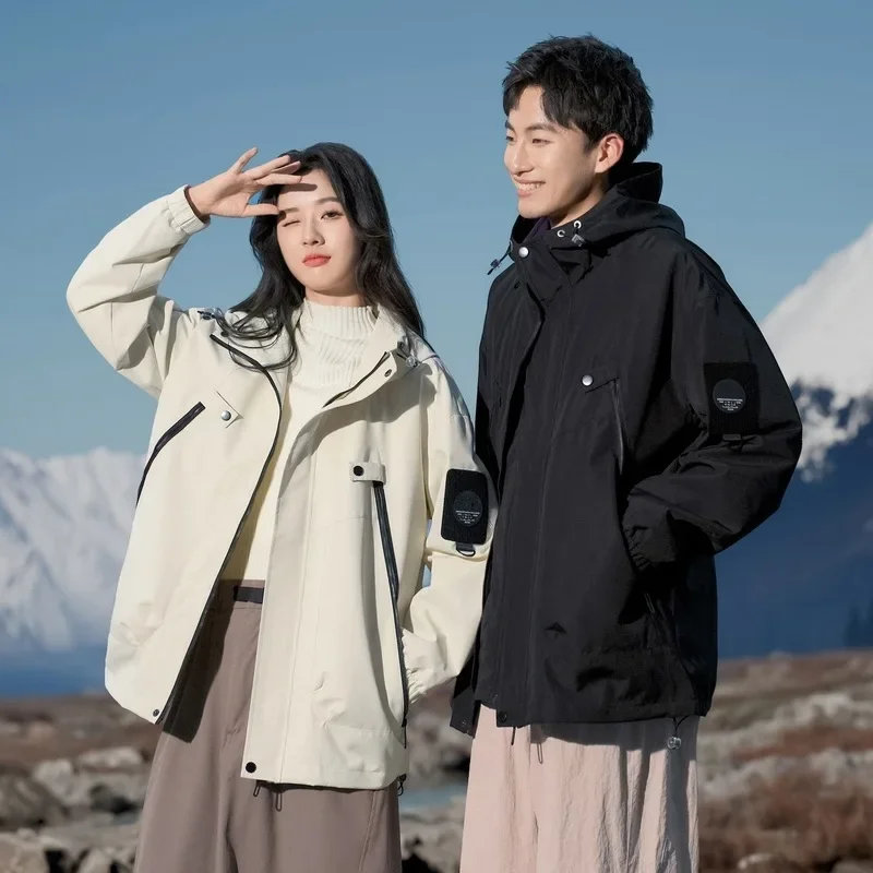 Spring And Autumn New Anti-Wind Trendy American Style High Street Hooded Jacket Fashionable Versatile Jacket