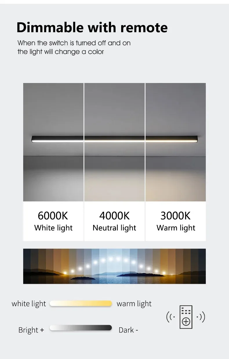 Description Picture 3 of itemMinimalist Balcony Ceiling Lights Long Strip LED Aisle Lamp for Bedroom Dining Living Room Cloakroom Porch Lsland Kitchen Decora