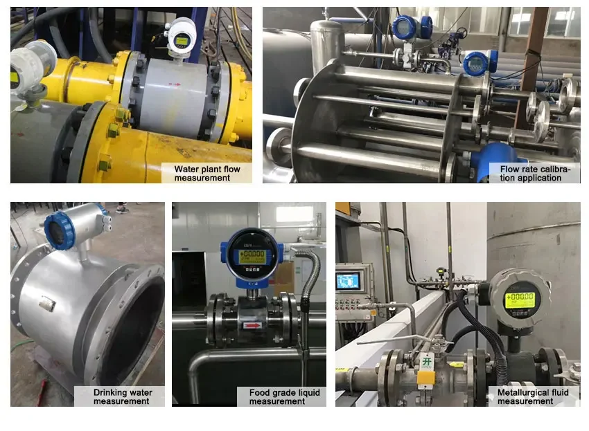 DN25 40 Magnetic Flow Meter Electromagnetic Flowmeters RS485 Corrosive Liquid f